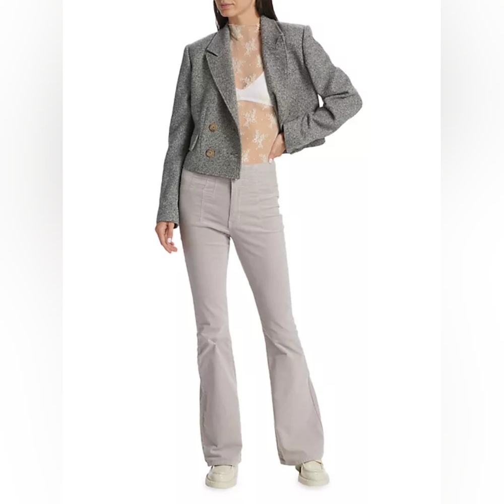 8. NWT FREE PEOPLE HERITAGE CROPPED BLAZER - Picture 2 of 7